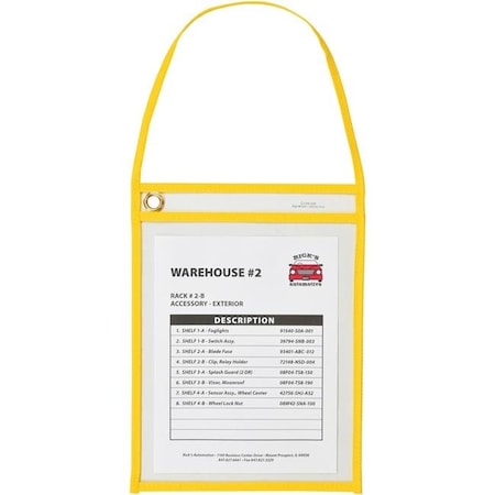 C-Line Products C-Line Products CLI41926 Hanging Strap Shop Ticket Holder - Yellow CLI41926